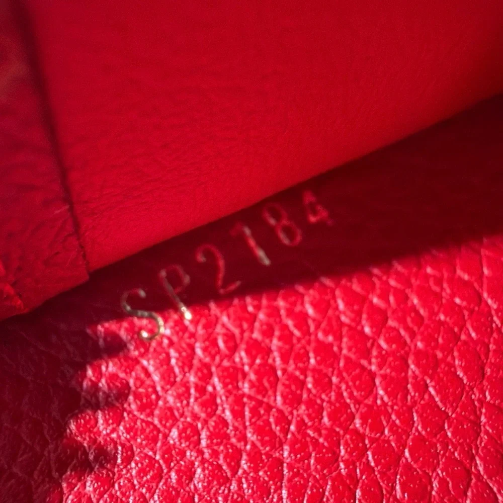 Louis Vuitton Rouge Red Empreinte Clemence Leather Continental Card Coin Wallet